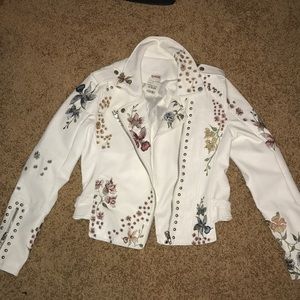 BlankNYC white leather jacket